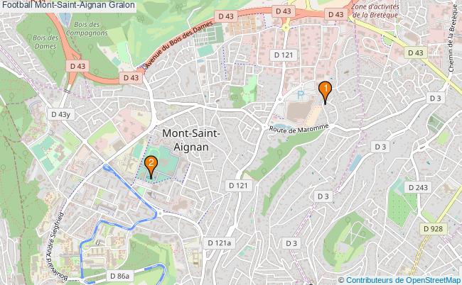 plan Football Mont-Saint-Aignan Associations football Mont-Saint-Aignan : 3 associations