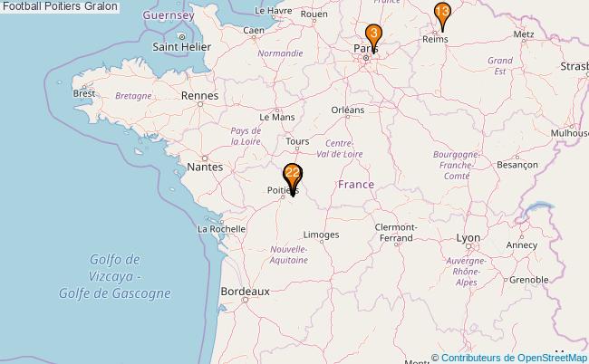 plan Football Poitiers Associations football Poitiers : 19 associations