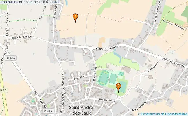 plan Football Saint-André-des-Eaux Associations football Saint-André-des-Eaux : 3 associations