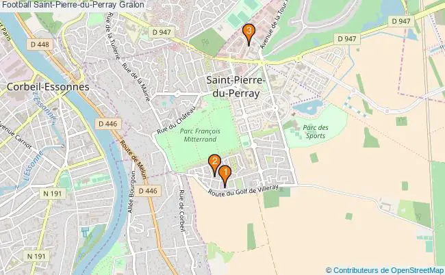 plan Football Saint-Pierre-du-Perray Associations football Saint-Pierre-du-Perray : 4 associations