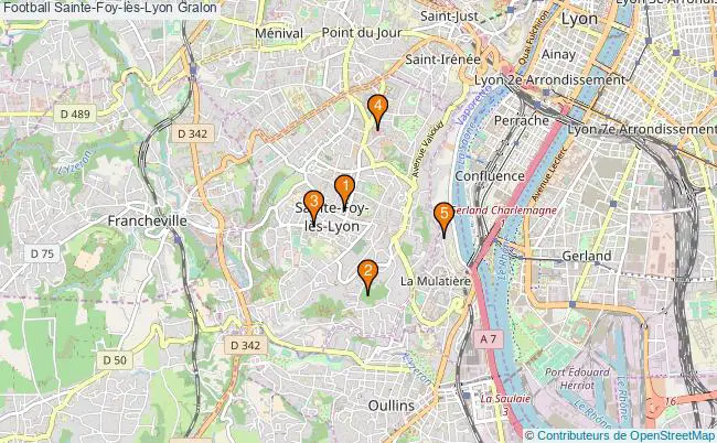 plan Football Sainte-Foy-lès-Lyon Associations football Sainte-Foy-lès-Lyon : 5 associations