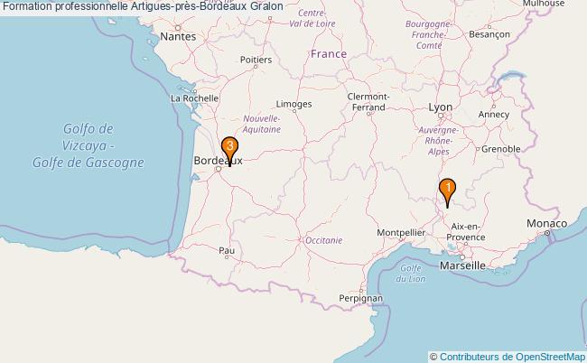 plan Formation professionnelle Artigues-près-Bordeaux Associations formation professionnelle Artigues-près-Bordeaux : 2 associations