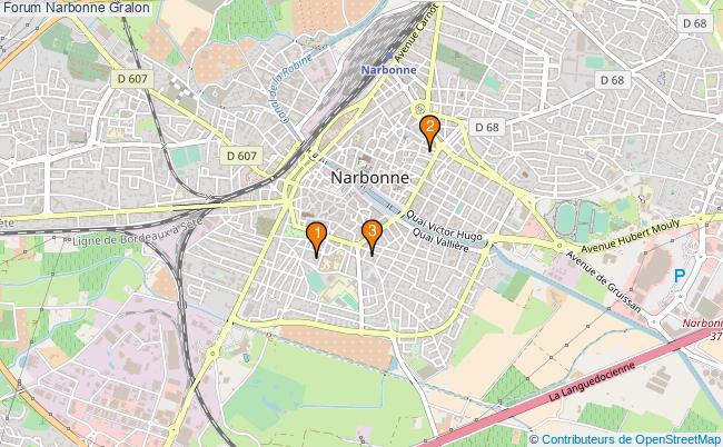 plan Forum Narbonne Associations forum Narbonne : 3 associations