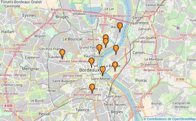 plan Forums Bordeaux Associations forums Bordeaux : 11 associations
