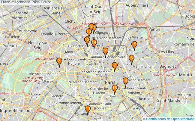 plan Franc-maçonnerie Paris Associations franc-maçonnerie Paris : 19 associations
