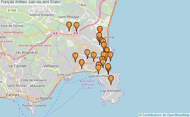 plan Français Antibes Juan-les-pins Associations français Antibes Juan-les-pins : 24 associations