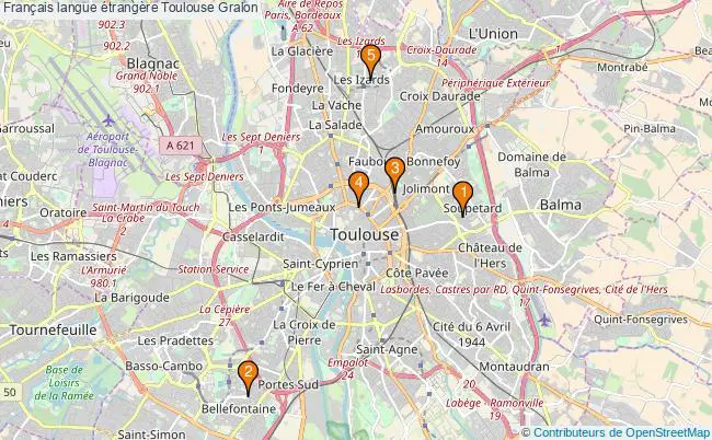 plan Français langue étrangère Toulouse Associations Français langue étrangère Toulouse : 4 associations