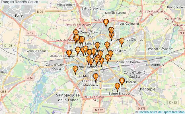 plan Français Rennes Associations français Rennes : 116 associations