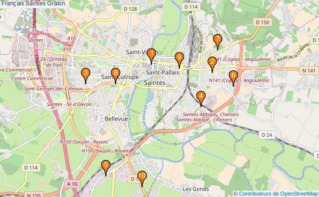 plan Français Saintes Associations français Saintes : 13 associations