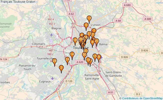 plan Français Toulouse Associations français Toulouse : 213 associations