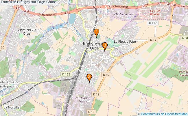 plan Française Brétigny-sur-Orge Associations française Brétigny-sur-Orge : 4 associations