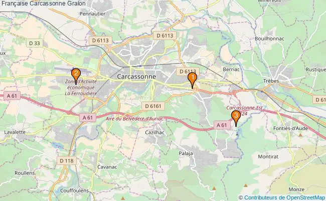 plan Française Carcassonne Associations française Carcassonne : 6 associations