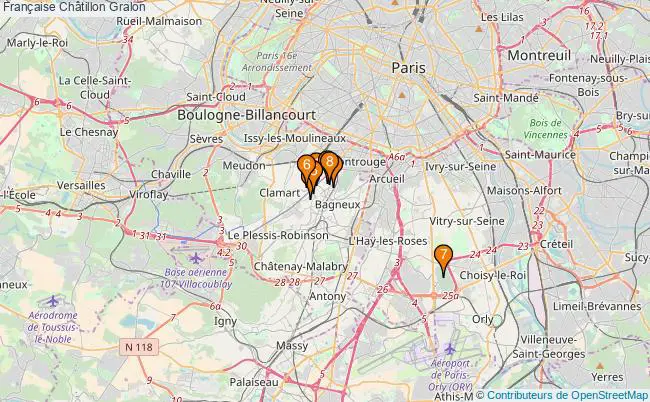 plan Française Châtillon Associations française Châtillon : 12 associations