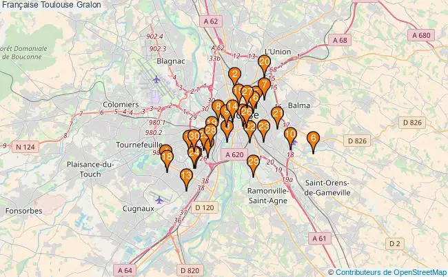 plan Française Toulouse Associations française Toulouse : 160 associations