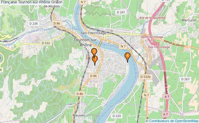 plan Française Tournon-sur-Rhône Associations française Tournon-sur-Rhône : 4 associations
