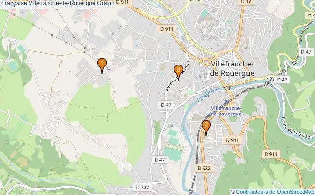 plan Française Villefranche-de-Rouergue Associations française Villefranche-de-Rouergue : 3 associations