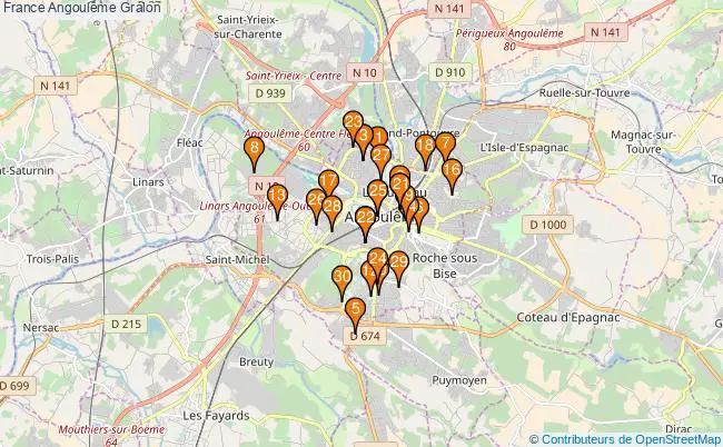 plan France Angoulême Associations France Angoulême : 61 associations