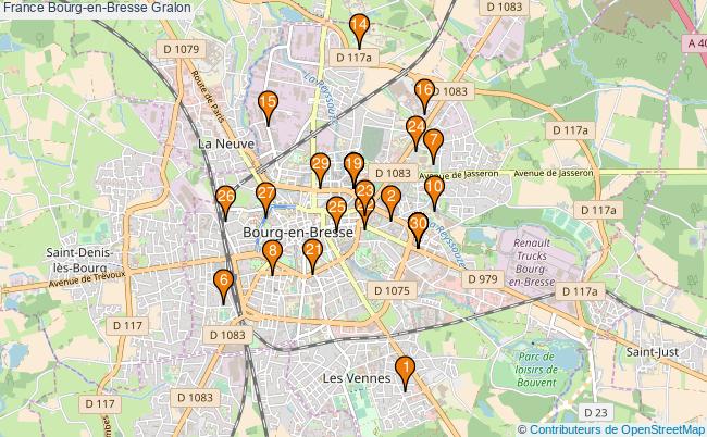 plan France Bourg-en-Bresse Associations France Bourg-en-Bresse : 61 associations