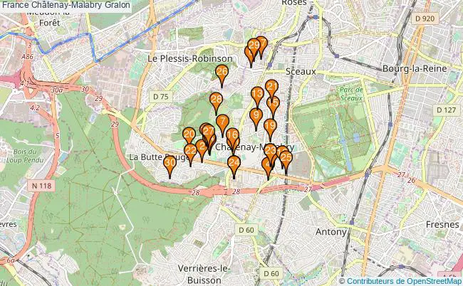 plan France Châtenay-Malabry Associations France Châtenay-Malabry : 45 associations