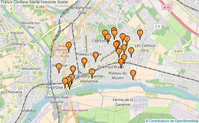 plan France Conflans-Sainte-Honorine Associations France Conflans-Sainte-Honorine : 36 associations