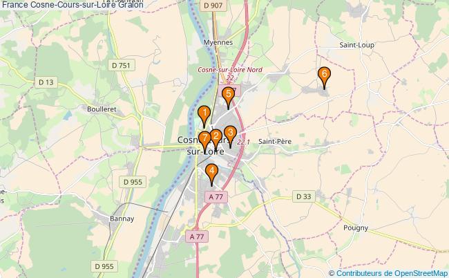 plan France Cosne-Cours-sur-Loire Associations France Cosne-Cours-sur-Loire : 8 associations