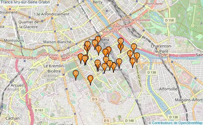 plan France Ivry-sur-Seine Associations France Ivry-sur-Seine : 174 associations