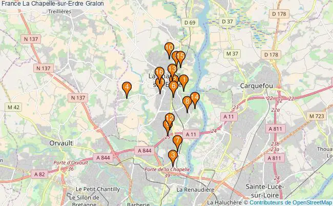 plan France La Chapelle-sur-Erdre Associations France La Chapelle-sur-Erdre : 19 associations