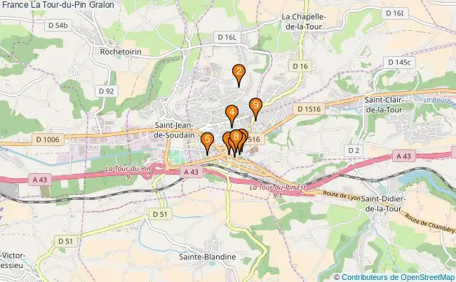 plan France La Tour-du-Pin Associations France La Tour-du-Pin : 10 associations