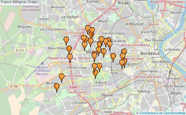 plan France Mérignac Associations France Mérignac : 59 associations