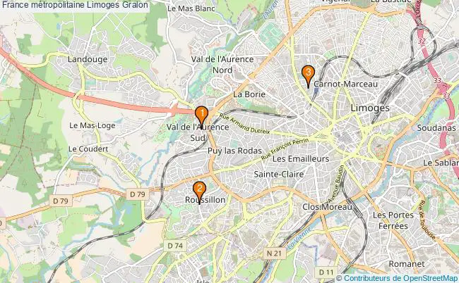 plan France métropolitaine Limoges Associations France métropolitaine Limoges : 3 associations