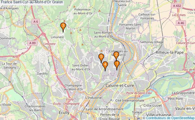 plan France Saint-Cyr-au-Mont-d'Or Associations France Saint-Cyr-au-Mont-d'Or : 8 associations
