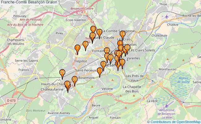 plan Franche-Comté Besançon Associations Franche-Comté Besançon : 162 associations