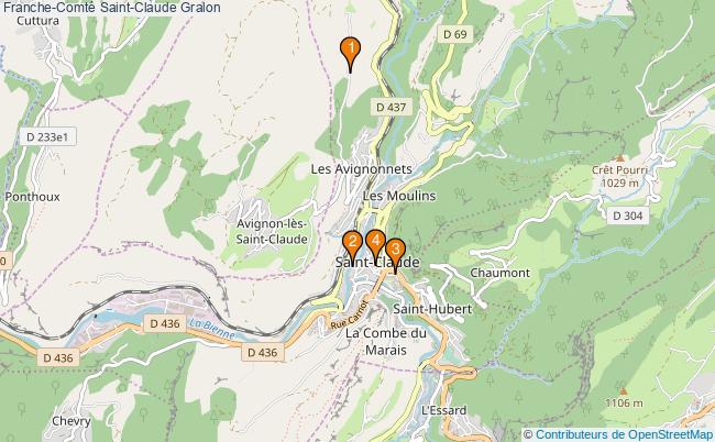 plan Franche-Comté Saint-Claude Associations Franche-Comté Saint-Claude : 4 associations