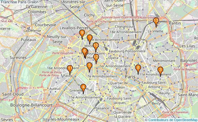 plan Franchise Paris Associations franchise Paris : 14 associations