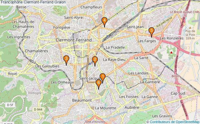 plan Francophone Clermont-Ferrand Associations francophone Clermont-Ferrand : 8 associations