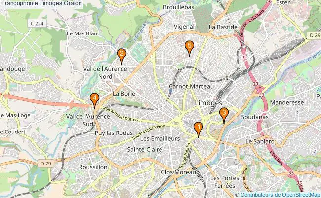 plan Francophonie Limoges Associations Francophonie Limoges : 5 associations