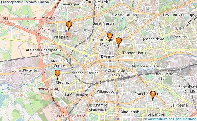 plan Francophonie Rennes Associations Francophonie Rennes : 4 associations