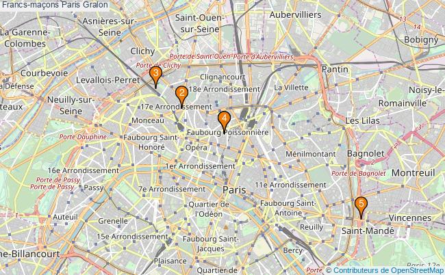 plan Francs-maçons Paris Associations francs-maçons Paris : 6 associations