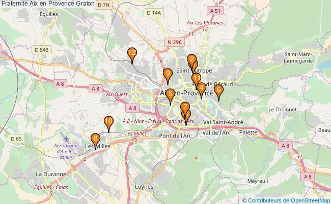 plan Fraternité Aix en Provence Associations fraternité Aix en Provence : 13 associations