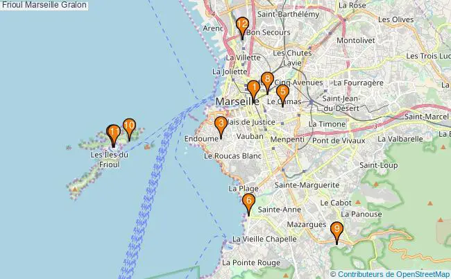 plan Frioul Marseille Associations Frioul Marseille : 15 associations