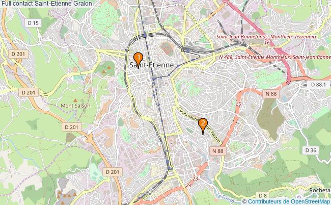 plan Full contact Saint-Etienne Associations full contact Saint-Etienne : 3 associations