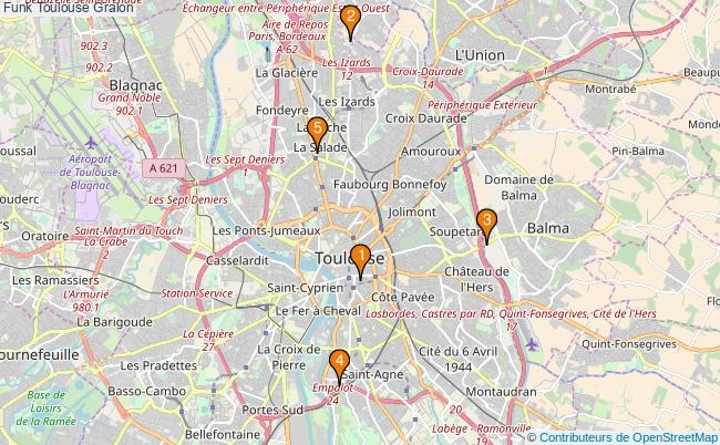 plan Funk Toulouse Associations funk Toulouse : 6 associations