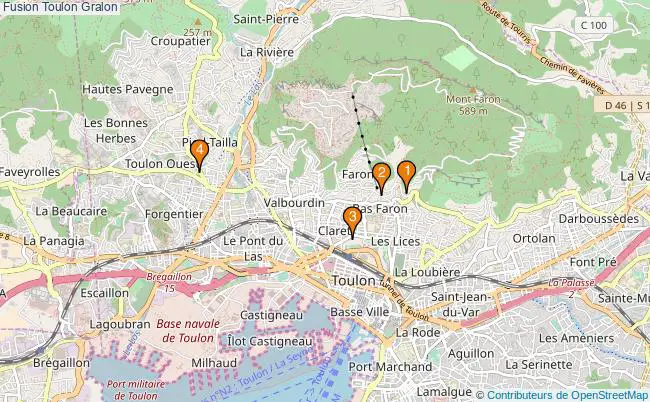 plan Fusion Toulon Associations Fusion Toulon : 5 associations