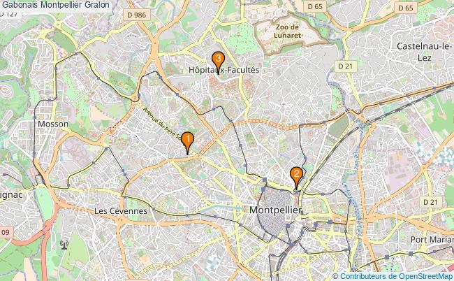 plan Gabonais Montpellier Associations Gabonais Montpellier : 3 associations
