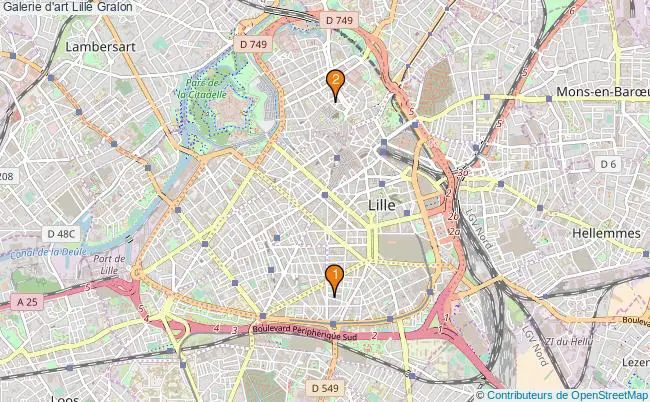 plan Galerie d'art Lille Associations galerie d'art Lille : 3 associations