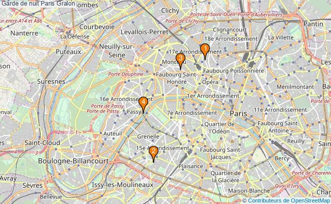 plan Garde de nuit Paris Associations garde de nuit Paris : 4 associations