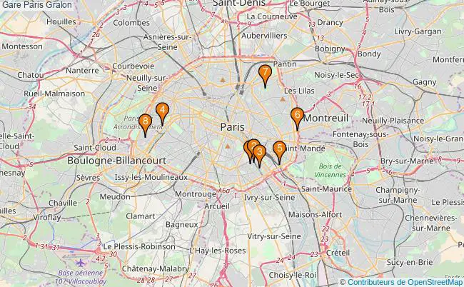 plan Gare Paris Associations gare Paris : 10 associations