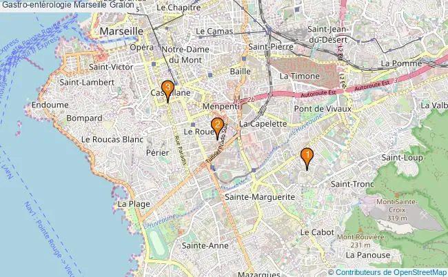 plan Gastro-entérologie Marseille Associations gastro-entérologie Marseille : 2 associations