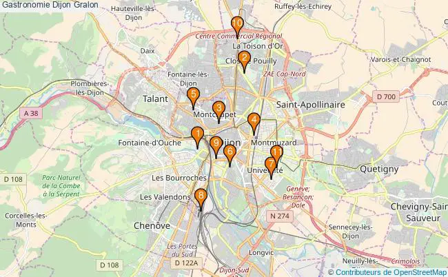 plan Gastronomie Dijon Associations Gastronomie Dijon : 13 associations