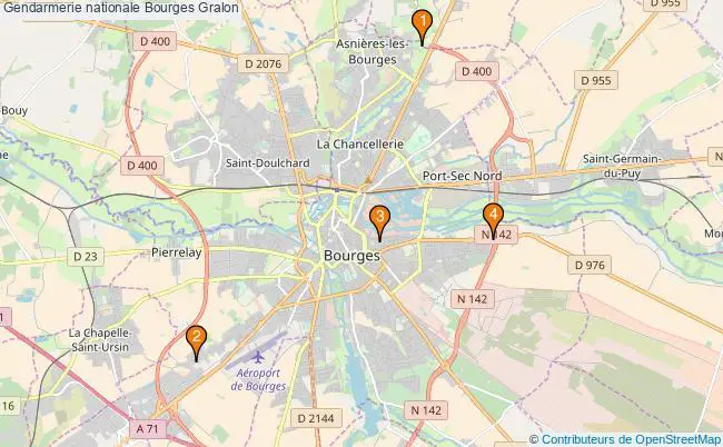 plan Gendarmerie nationale Bourges Associations gendarmerie nationale Bourges : 5 associations